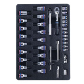 Набор головок Torx King Tony 1/4" 37 предметов (9-7537MR)