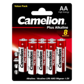 Батарейка АА пальчиковая Camelion Plus Alkaline блистер (8 штук в упаковке)