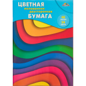Бумага цветная Апплика (А4, 48 листов, 24 цвета, мелованная, глянцевая, на скрепке)