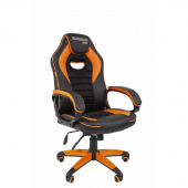 Кресло игровое Chairman Game 16 черное/оранжевое (экокожа/ткань/пластик)