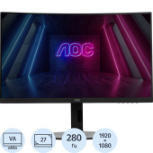 Монитор 27'' AOC C27G4ZXU чёрный