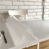 Скатерть жидкое (гибкое) стекло на стол Dekorelle 60х100х0,08 см  прозрачная 197_RC/R-100
