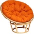 Кресло TetChair Papasan Eco оранжевое (ткань, ротанг)