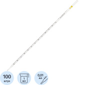 Пипетка серологическая стерильная 1 мл (100 штук в упаковке) купить в интернет-магазине товаров для офиса и дома ТопГрад с доставкой