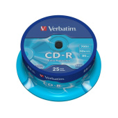 Диск CD-R Verbatim 700 МБ 52x cake box 43432 (25 штук в упаковке) Диск CD-R Verbatim 700 МБ 52x cake box 43432 (25 штук в упаковке)