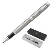 Роллер Parker IM Stainless Steel цвет чернил черный цвет корпуса серебристый (артикул производителя 2143633)