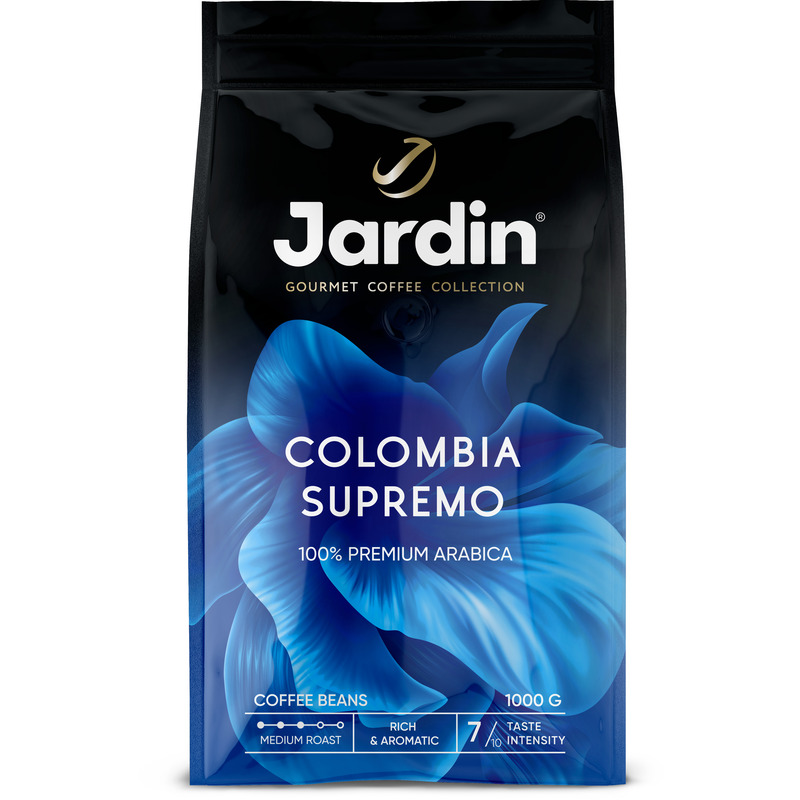 Кофе в зернах Jardin Colombia supremo 100% арабика 1 кг