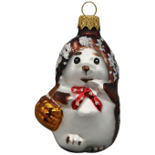 Елочная игрушка Коломеев Ежик стекло разноцветное (высота 9 см)