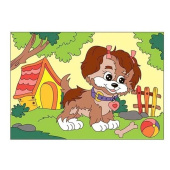Картина по номерам Щенок-озорник для малышей