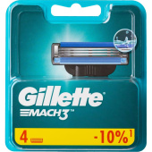 Сменные кассеты для бритья Gillette Mach 3 (4 штуки в упаковке)