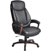 Кресло для руководителя Easy Chair 646 TR черное (рециклированная кожа/пластик)