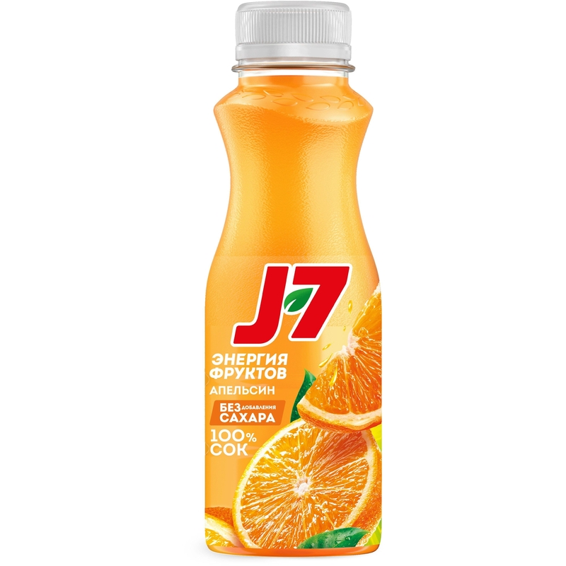 Сок J7 апельсин с мякотью без сахара 0.3 л
