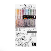 Набор гелевых ручек Sketch&Art Uni Write.Colors 8 цветов (толщина линии 0.5 мм) (20-0306)