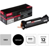 Картридж лазерный Комус 136X W1360X для HP черный совместимый