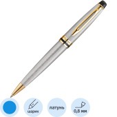 Ручка шариковая Waterman Expert Stainless Steel GT цвет чернил синий,  цвет корпуса серебристый (артикул производителя S0952000)
