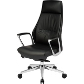 Кресло для руководителя Easy Chair 598 MPU чёрное (экокожа, алюминий)
