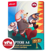 Картон цветной Комус Три богатыря (203x283 мм, 20 листов, 10 цветов, мелованный) купить в интернет-магазине товаров для офиса и дома ТопГрад с доставкой
