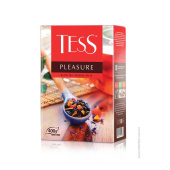 Чай листовой черный Tess Pleasure 400 г (яблоко, шиповник, тропические фрукты)