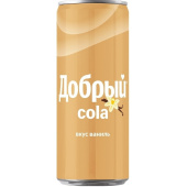 Напиток газированный Добрый Cola ваниль 0.33 л купить в интернет-магазине товаров для офиса и дома ТопГрад с доставкой