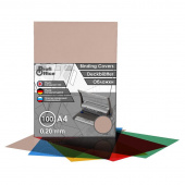 Обложки для переплета пластиковые ProfiOffice A4 200 мкм дымчатые глянцевые (100 штук в упаковке)