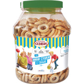 Сушки Семейка Озби мини с солью 700 г купить в интернет-магазине товаров для офиса и дома ТопГрад с доставкой