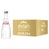 Вода минеральная негазированная Evian 0.33 л купить в интернет-магазине товаров для офиса и дома ТопГрад с доставкой
