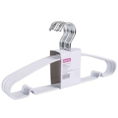 Вешалка-плечики Attache MHT001 металлическая с перекладиной белая  (размер 48- 50, 10 штук в упаковке)