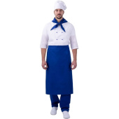 Костюм повара Шеф-повар мужской васильковый/белый тиси рукав 3/4 (120  г/кв.м, размер 44-46, рост 182-188)