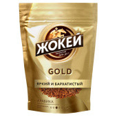 Кофе растворимый Жокей Gold 150 г (пакет) купить в интернет-магазине товаров для офиса и дома ТопГрад с доставкой