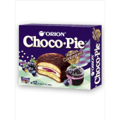 Пирожное Orion Choco Pie Black Currant с черной смородиной 360 г (12 штук в упаковке) купить в интернет-магазине товаров для офиса и дома ТопГрад с доставкой
