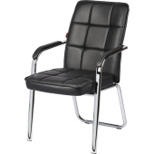 Конференц-кресло Easy Chair 810 VPU черное (экокожа, металл   хромированный)