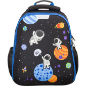 Ранец Комус Класс (№1 School) Space time анатомический черный с двумя отделениями