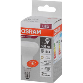 Лампа светодиодная Osram 7 Вт Е14 (R, 3000 К, 560 Лм, 220 В, 4058075581661)
