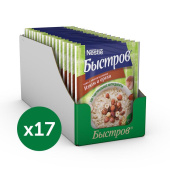 Каша Nestle Быстров овсяная изюм и орехи 17 штук по 40 г