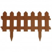 Ограждение Палисадник коричневое 4 секции (2152312)