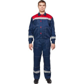 Костюм рабочий летний мужской л20-КПК с СОП синий/красный (размер 68-70,  рост 194-200)