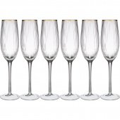 Набор бокалов для шампанского Lefard Рим 250 мл (в наборе 6 штук)