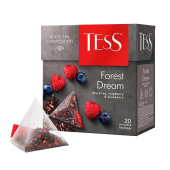 Чай черный Tess Forest Dream 20 пирамидок (малина, черника)