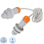 Беруши (противошумные вкладыши) многоразовые Jeta Safety Sonido Max 33  дБ со шнурком силиконовые 1 пара (JEM31-b)