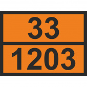 Знак безопасности Знак ООН 33/1203 Бензин (300х400 мм, пленка)