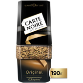 Кофе растворимый Carte Noire Original 190 г (стеклянная банка) купить в интернет-магазине товаров для офиса и дома ТопГрад с доставкой