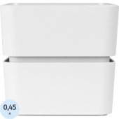 Кашпо с поддоном La decoro Фиори 0.45 л белый (8.6x9.6 см)