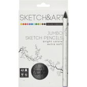 Карандаши цветные Sketch&Art 12 цветов трехгранные утолщенные