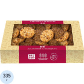 Печенье сдобное в глазури Деловой Стандарт Миндальное с шоколадом 335 г купить в интернет-магазине товаров для офиса и дома ТопГрад с доставкой