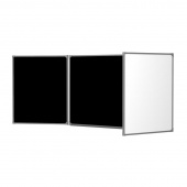 Доска магнитно-меловая 100x300 см трехсекционная черная/белая лаковое покрытие Attache