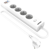 Сетевой фильтр Philips CHP8246WA/51 на 4 розетки 2 метра + 2 USB