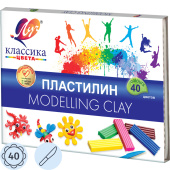 Пластилин классический Луч Классика 40 цветов 800 грамм