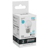 Лампа светодиодная Gauss LED Elementary G 8Вт E27 4100К 540Лм 220В 53228