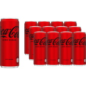 Напиток сильногазированный Coca-Cola Zero без сахара 0.33 л (12 штук в  упаковке) купить в интернет-магазине товаров для офиса и дома ТопГрад с доставкой