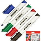Набор маркеров для досок Kores 20843 4 цвета (толщина линии 3 мм)